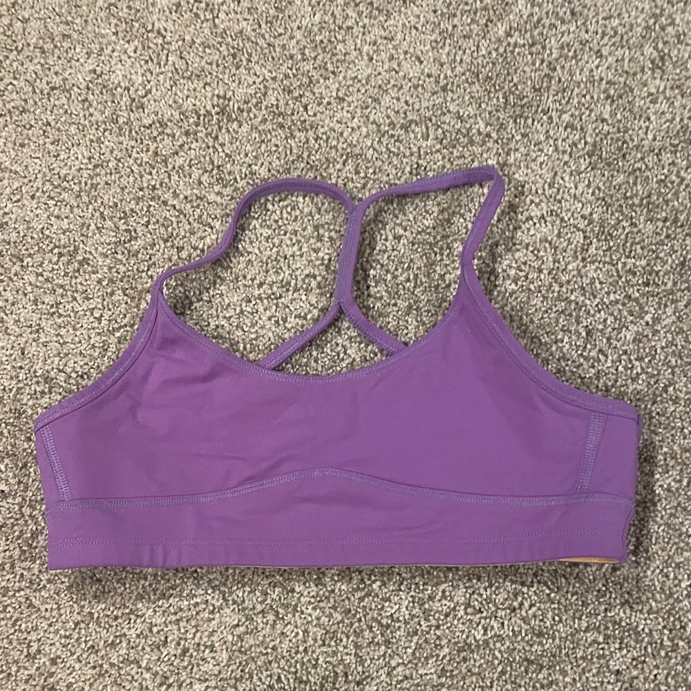 Yellowberry Tink Sports Bra Size Medium Purple.